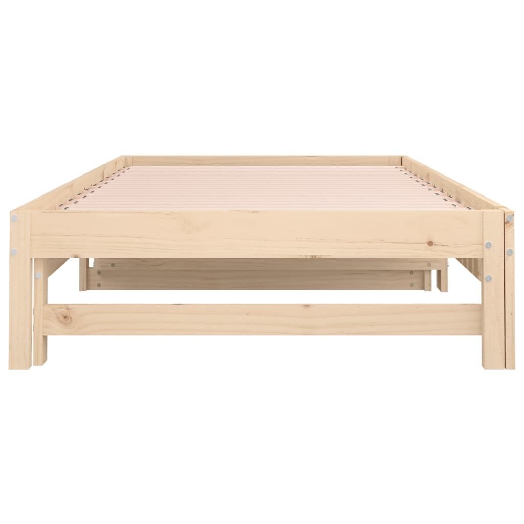 Pat extensibil de zi 2x(90x200) cm, lemn masiv de pin