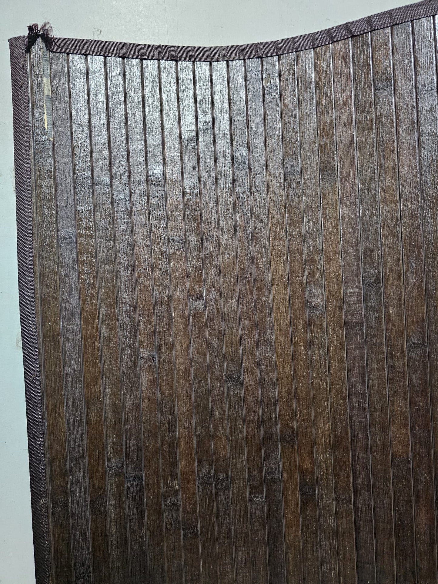 Covor dreptunghiular, maro închis, 100x300 cm, bambus