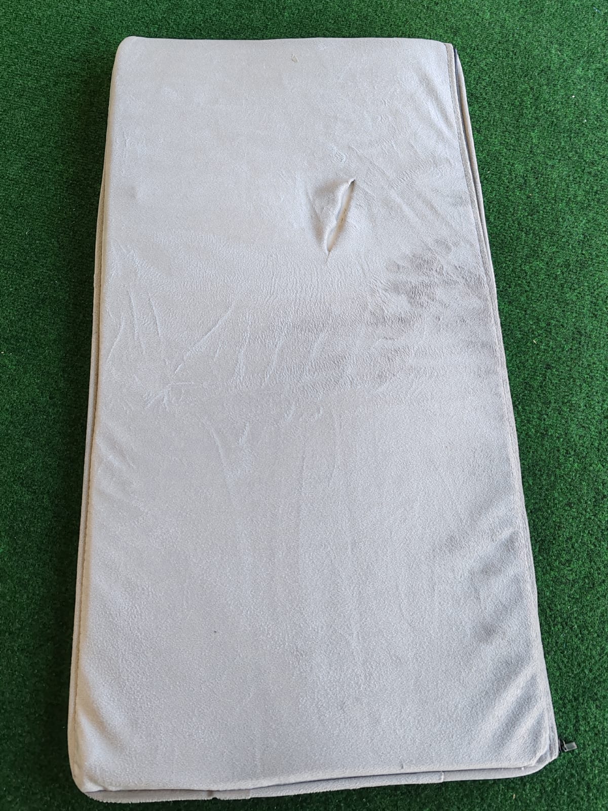Pat de câini, gri deschis, 100x50x21 cm, catifea