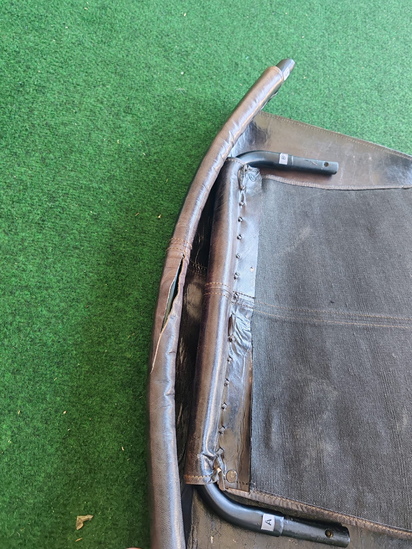 Fotoliu de relaxare, negru, piele naturală