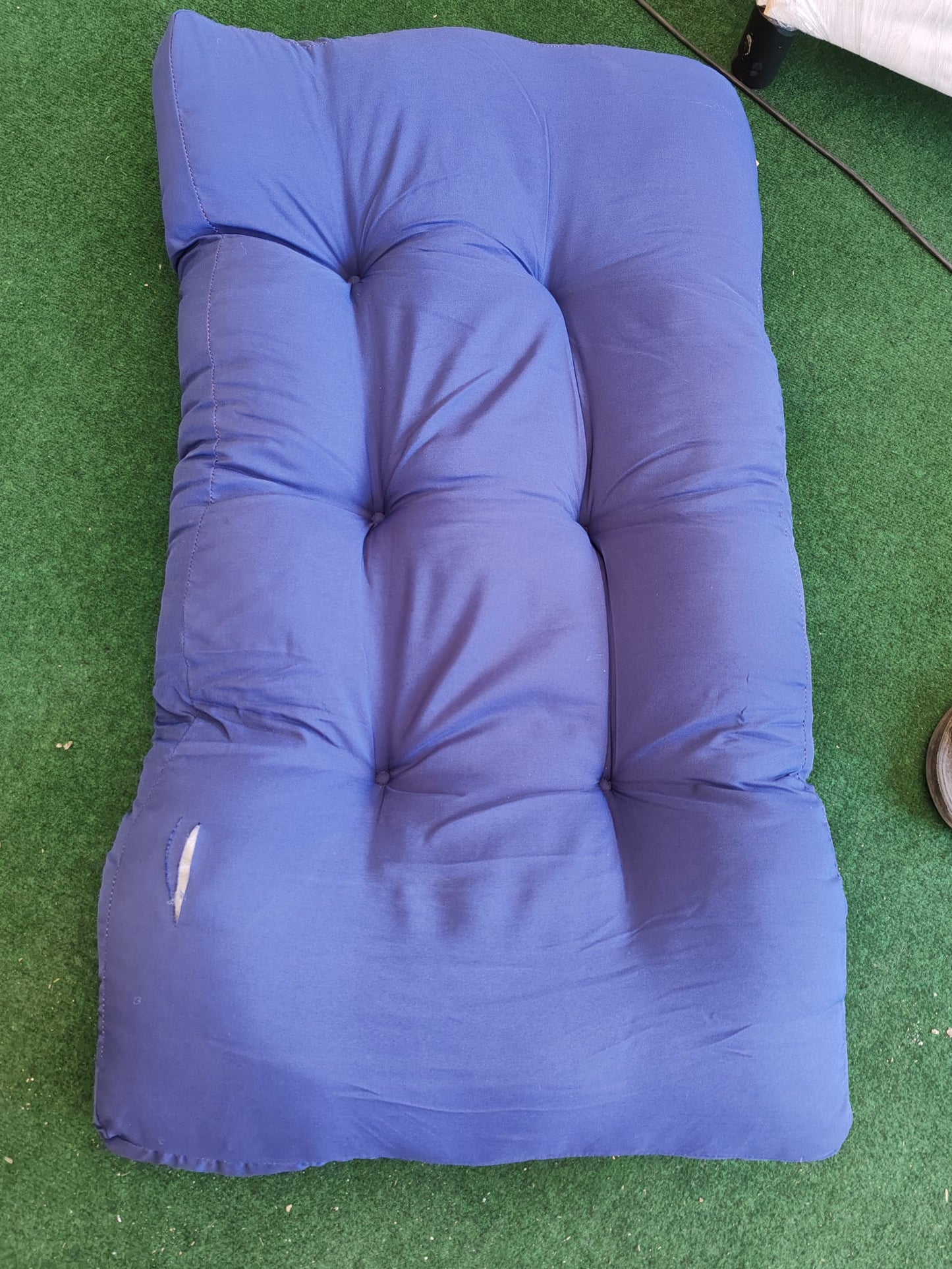 Perne canapea din paleți, 2 buc., bleumarin, textil Oxford