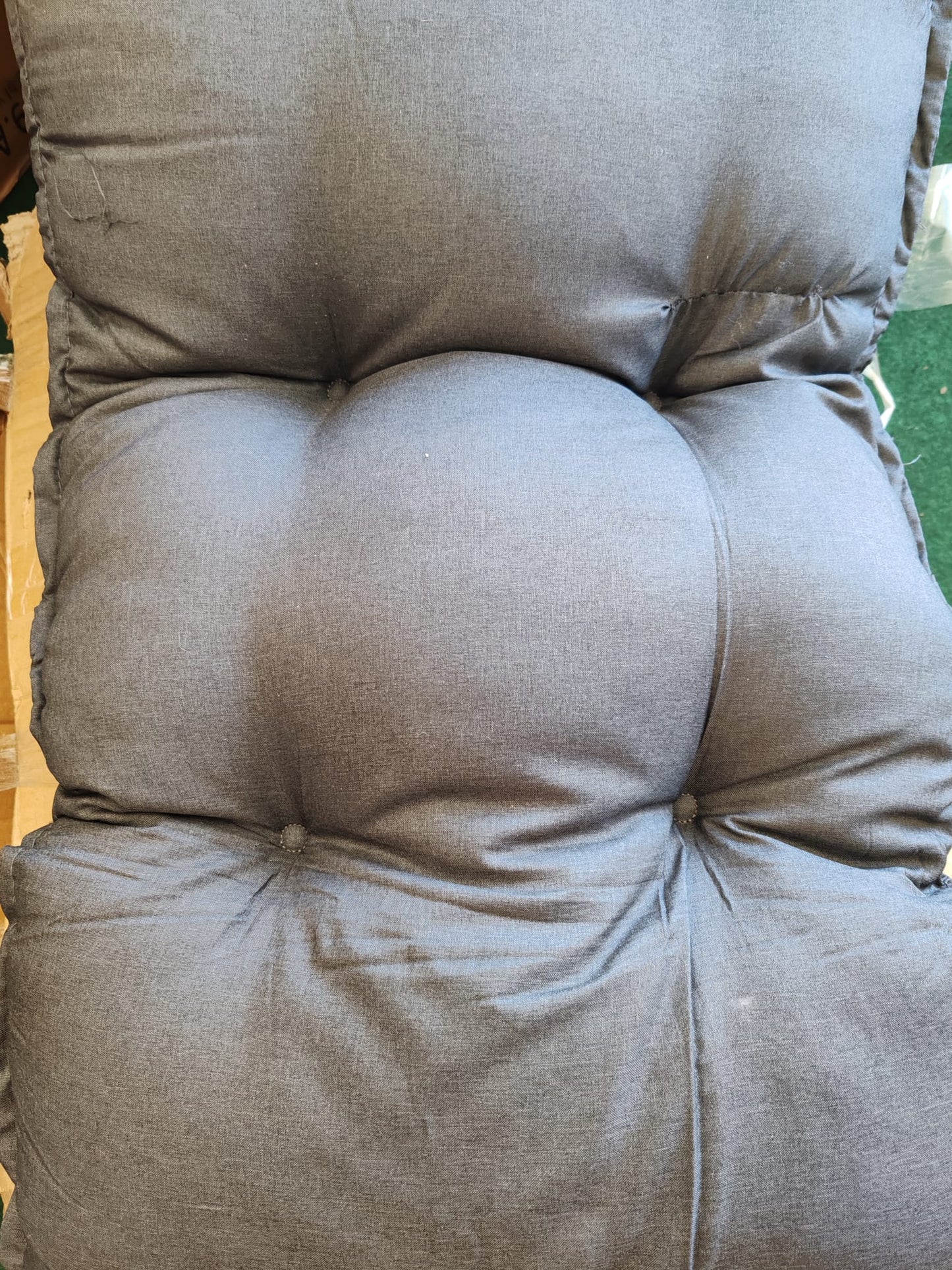 Perne scaun cu spătar înalt, 6 buc. antracit 120x50x7 cm textil