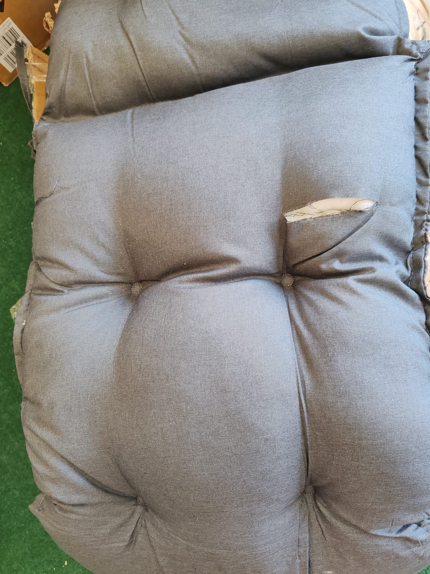 Perne scaun cu spătar înalt, 6 buc. antracit 120x50x7 cm textil