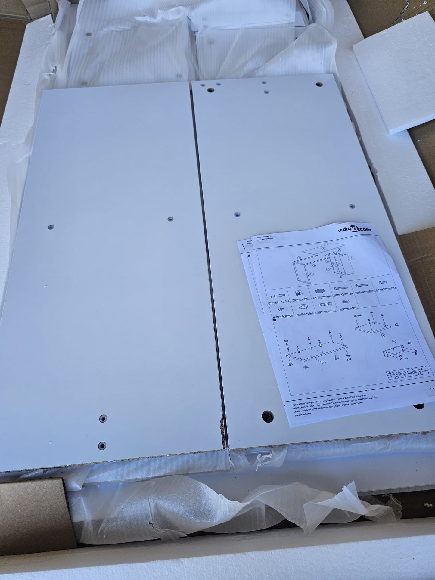 Birou de scris, 120 x 60 x 75 cm, alb