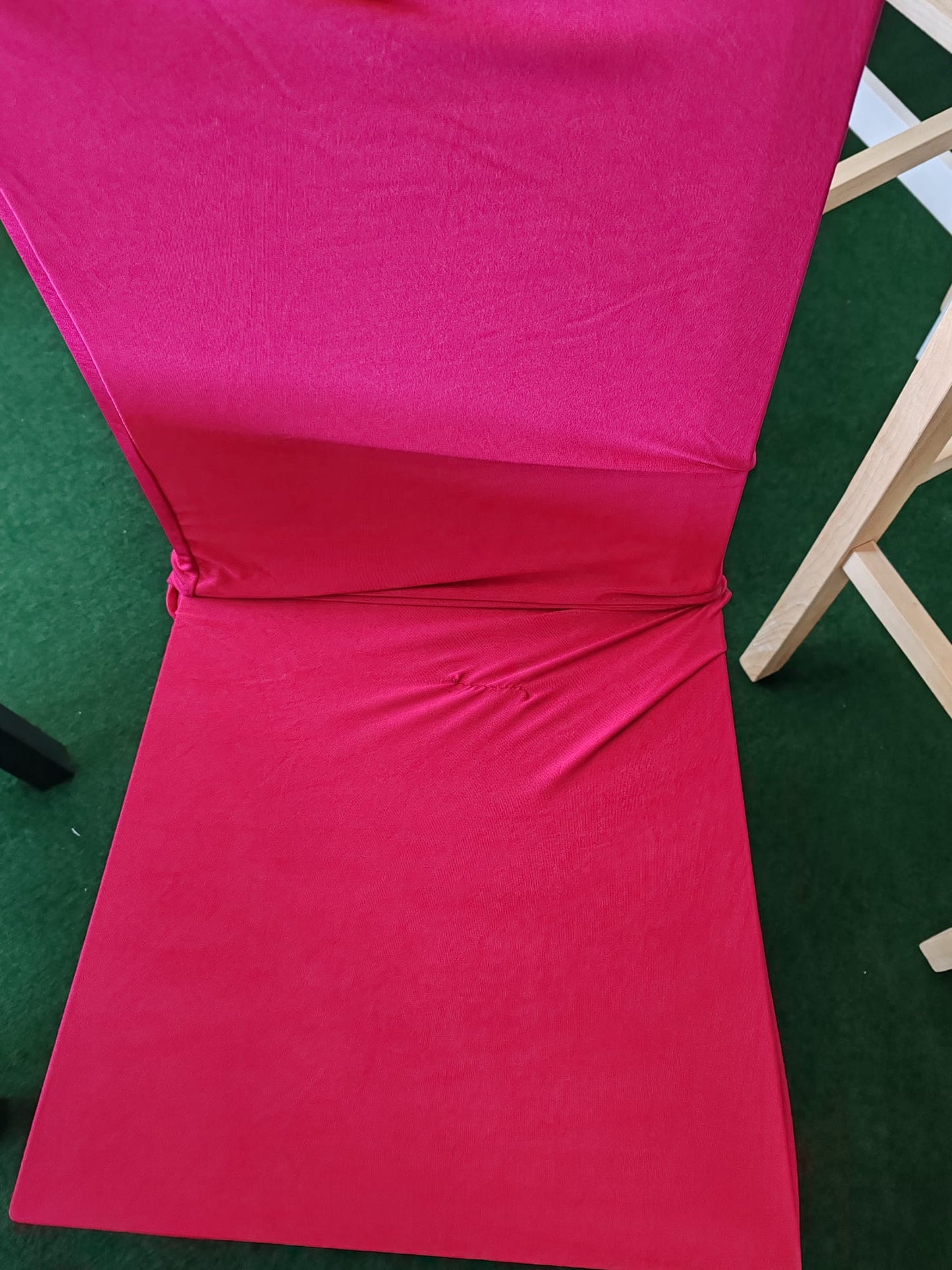 Huse de scaun elastice drepte, 6 buc., roșu bordo