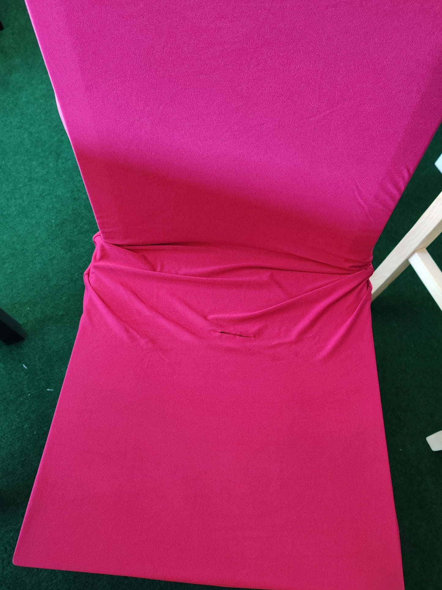 Huse de scaun elastice drepte, 6 buc., roșu bordo