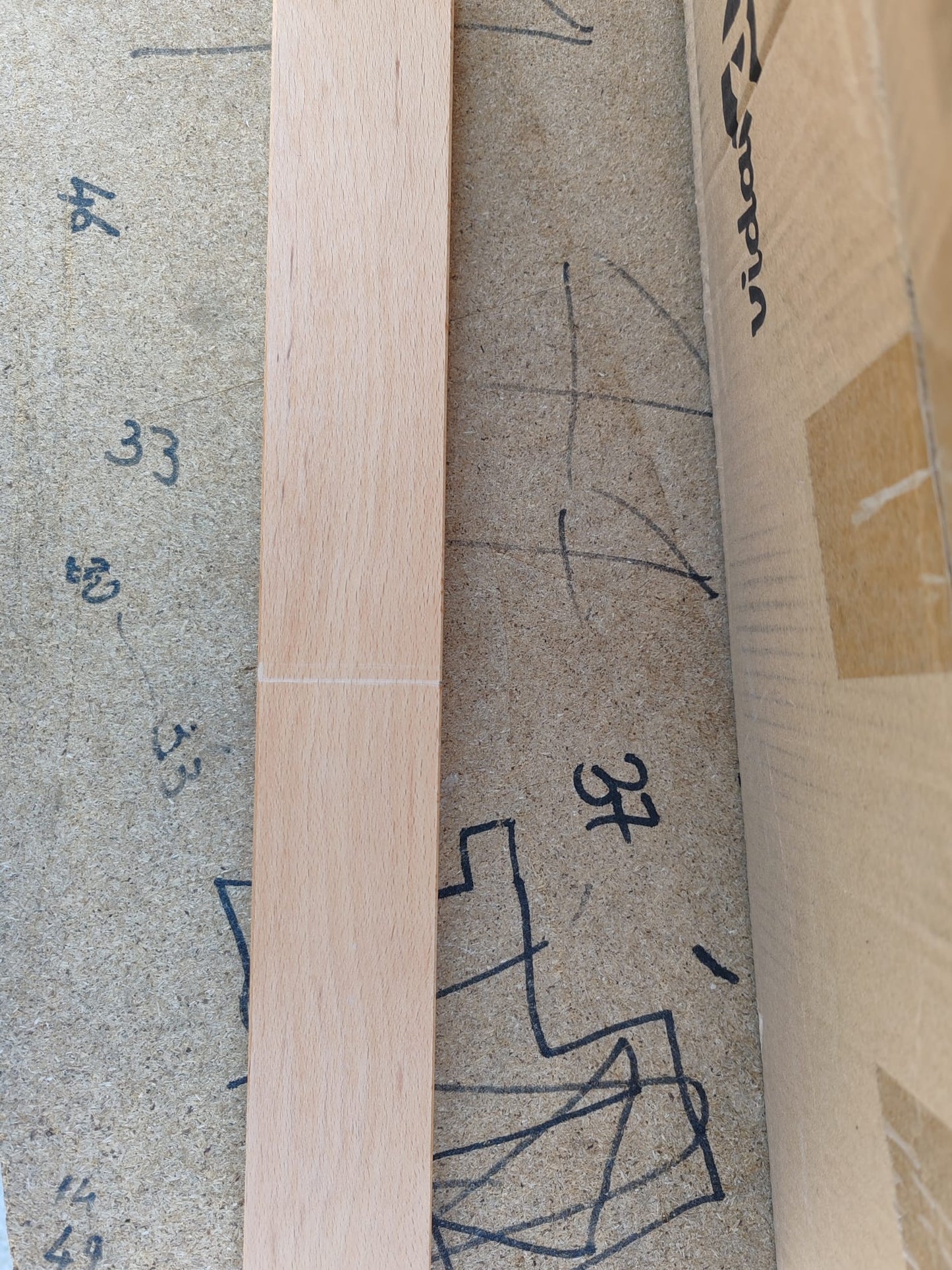 Suport de șevalet, 55x53,5x178 cm, lemn masiv de fag