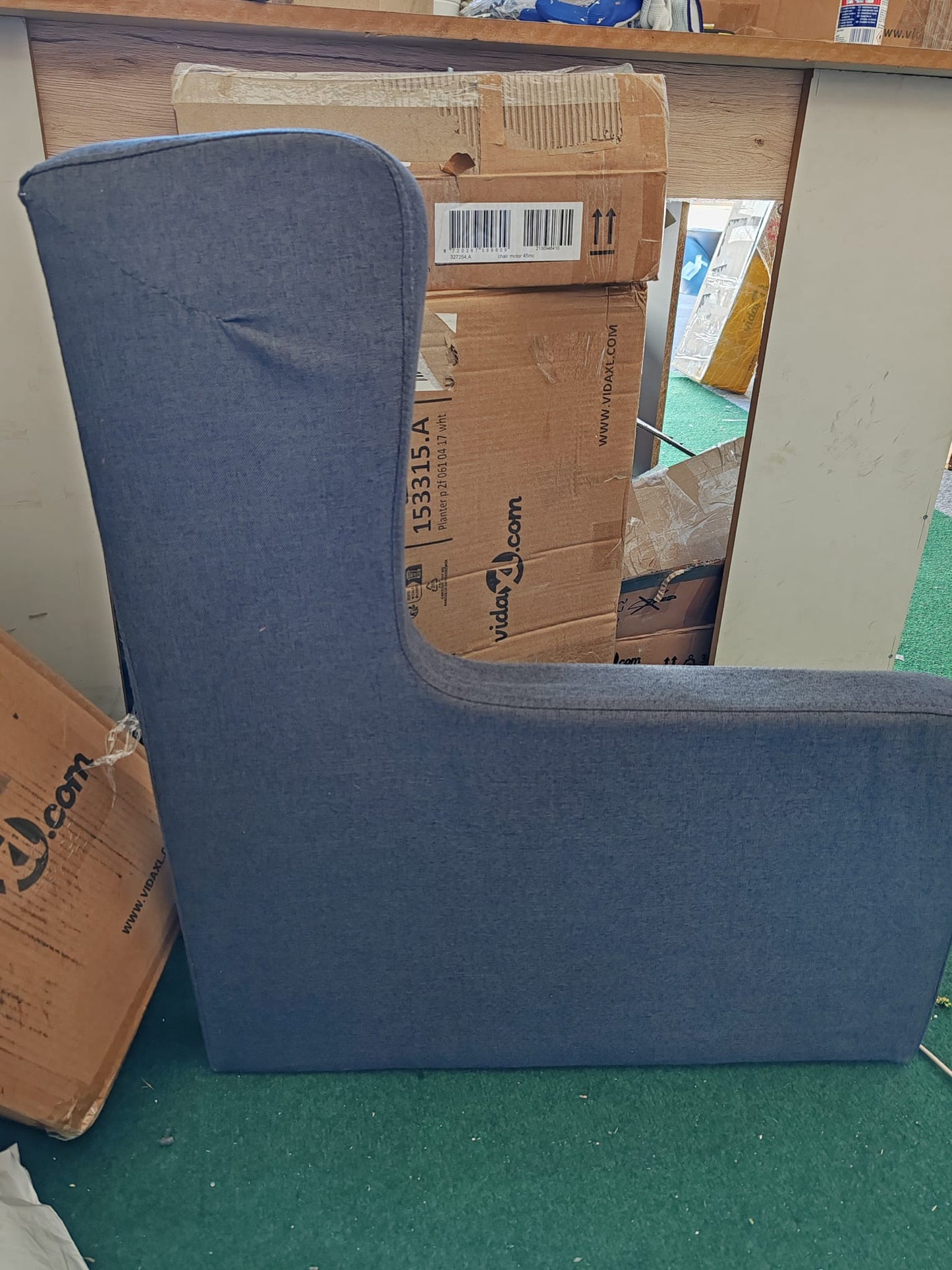 Canapea cu 3 locuri, material textil, gri