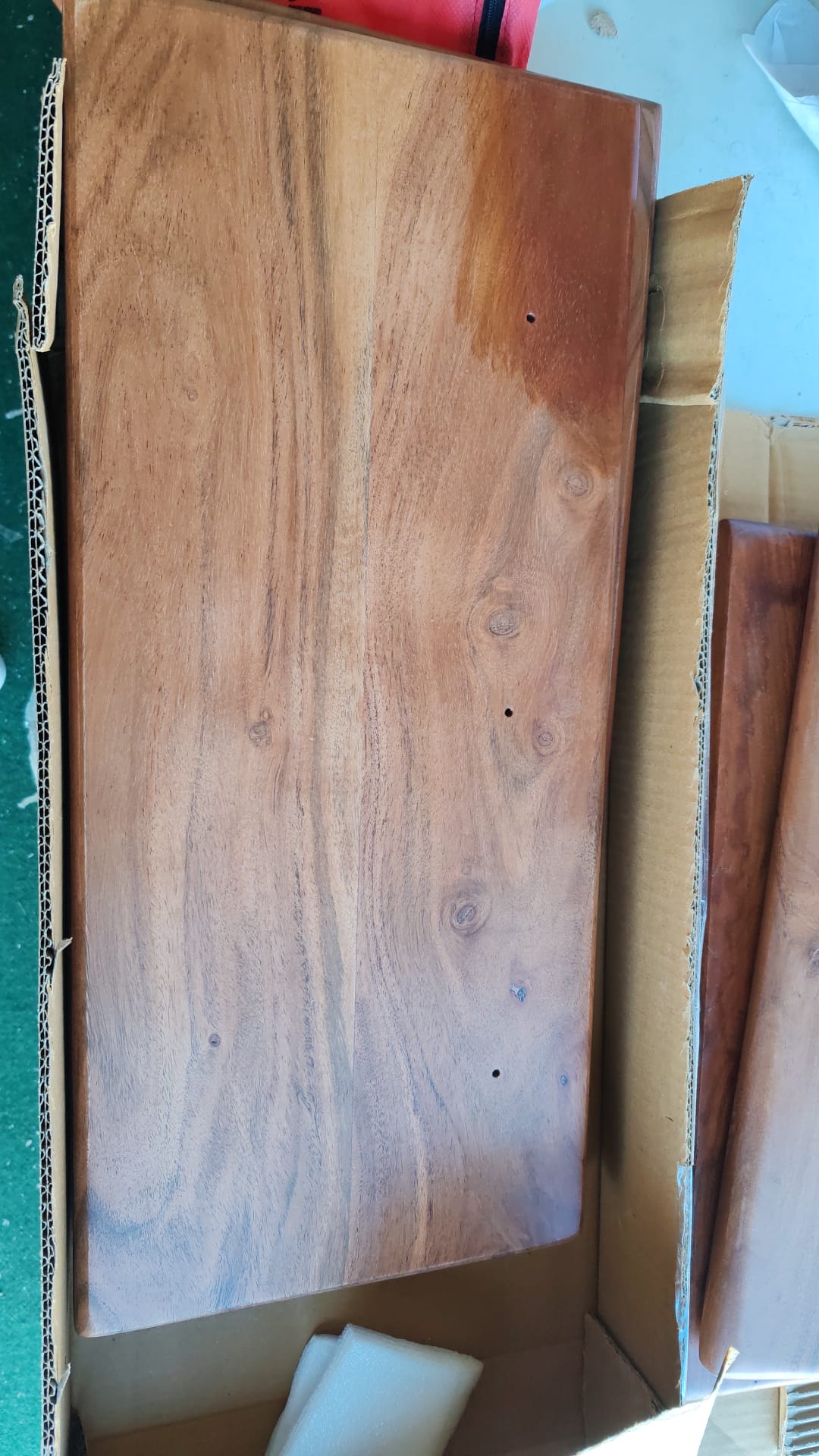 Rafturi de perete, 2 buc., 58x26x20 cm, lemn masiv de acacia