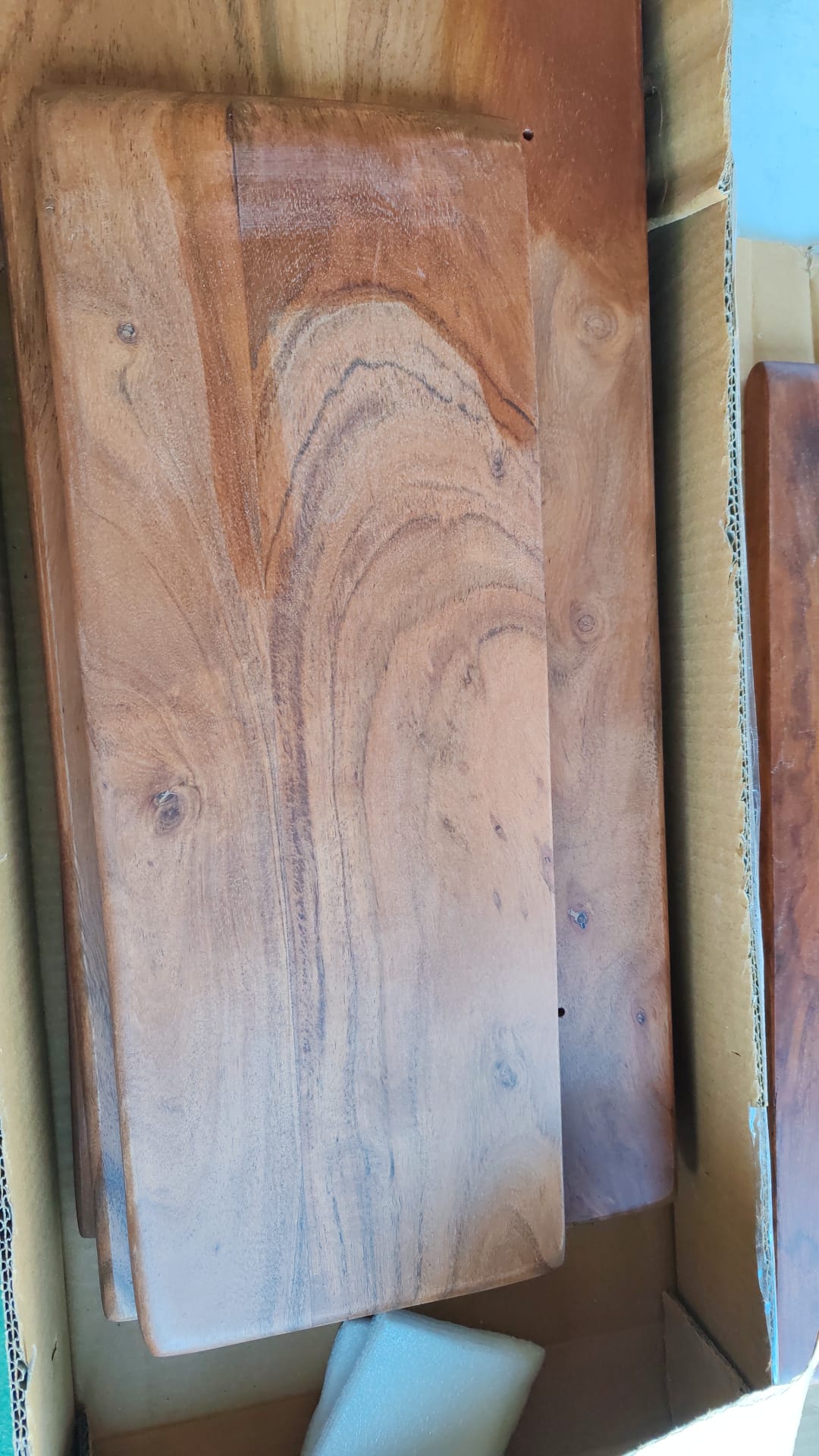 Rafturi de perete, 2 buc., 58x26x20 cm, lemn masiv de acacia