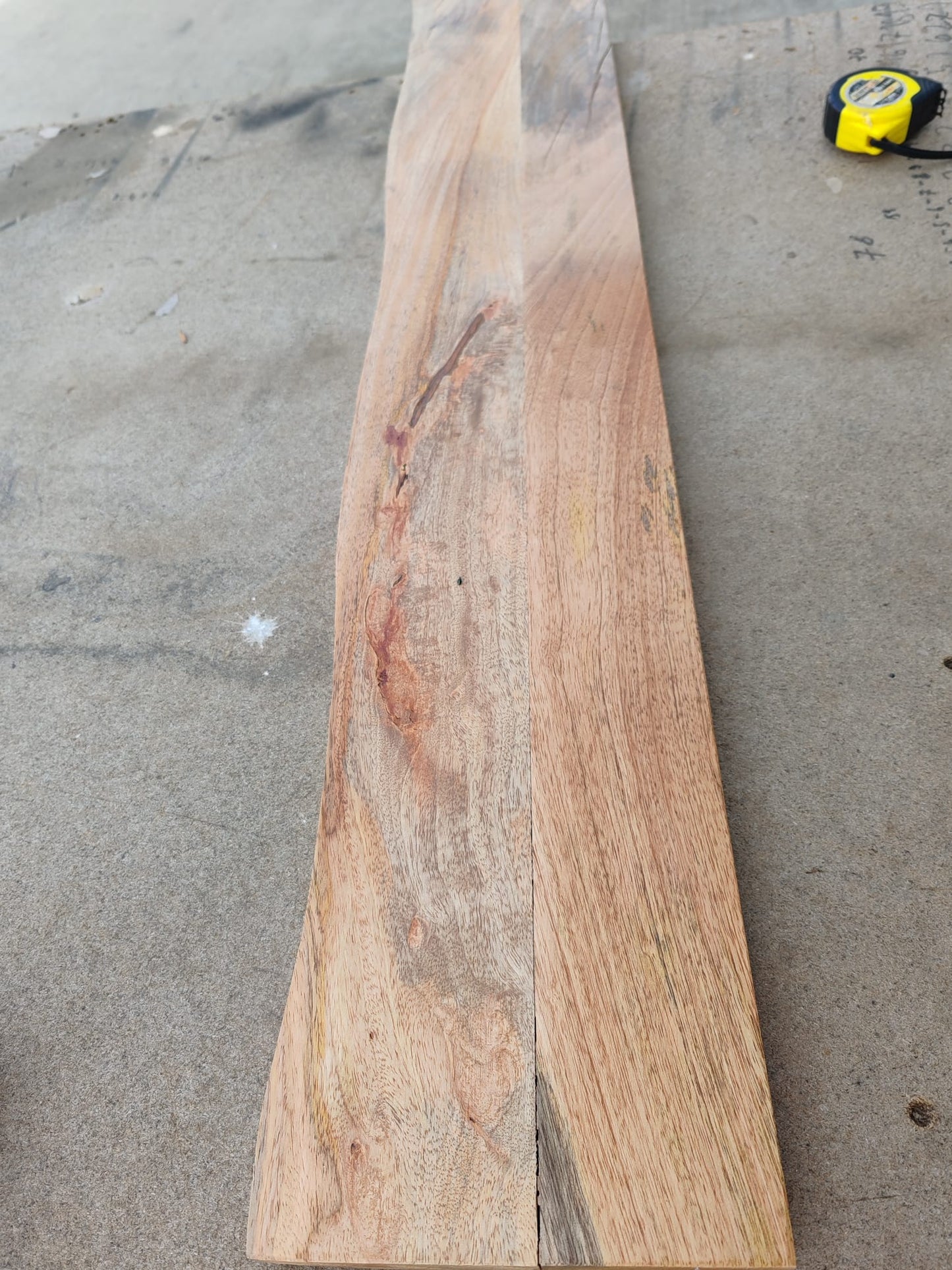 Blat de masă contur organic 110x20x2,5 cm lemn masiv de mango