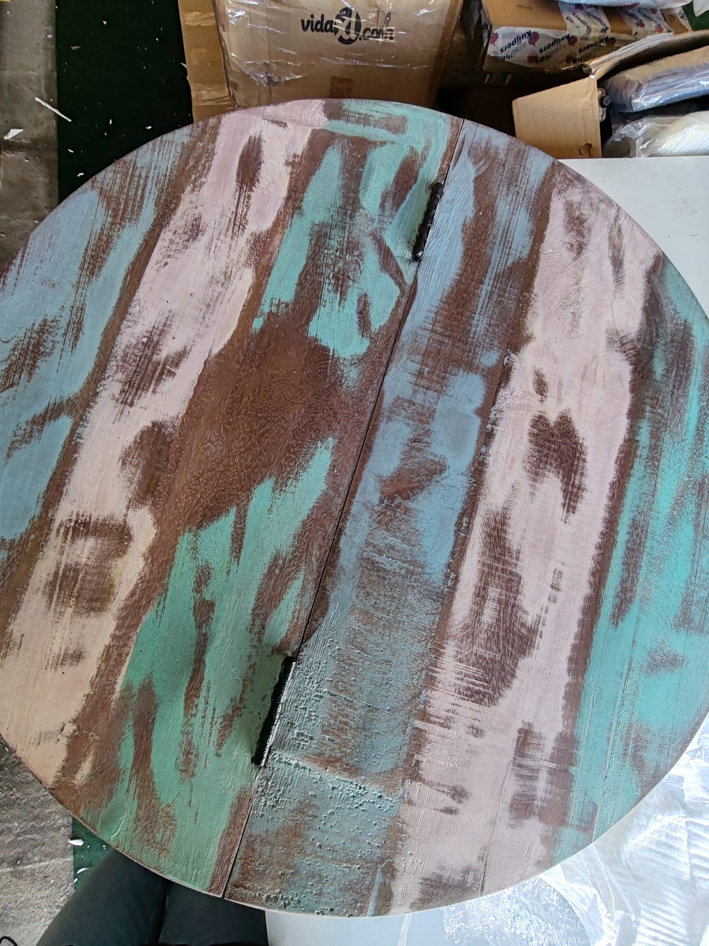 Set măsuțe cafea, 2 piese, negru, lemn masiv reciclat formă bol