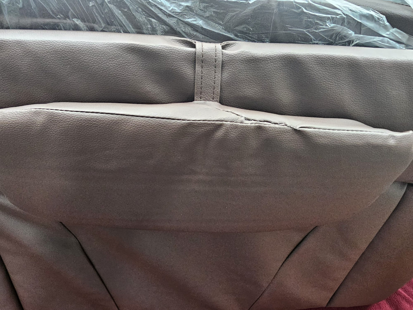 Pernă pentru tăblie pat, maro, 180 cm, piele artificială