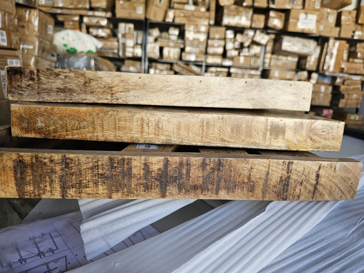 Masă de bucătărie, 180x90x76 cm, lemn masiv de mango nefinisat