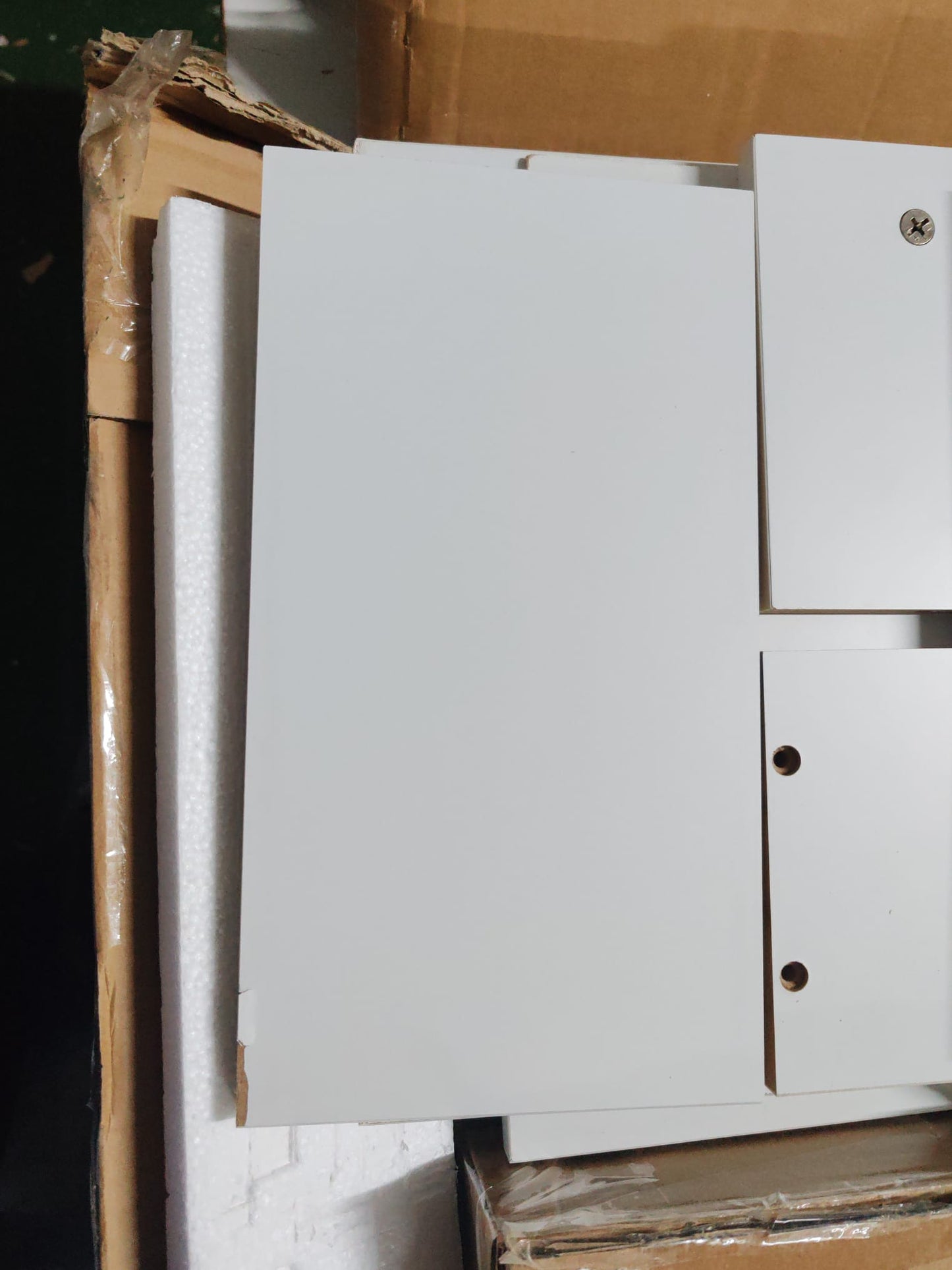 Masă consolă alb 80x30x75 cm lemn masiv pin și ratan natural