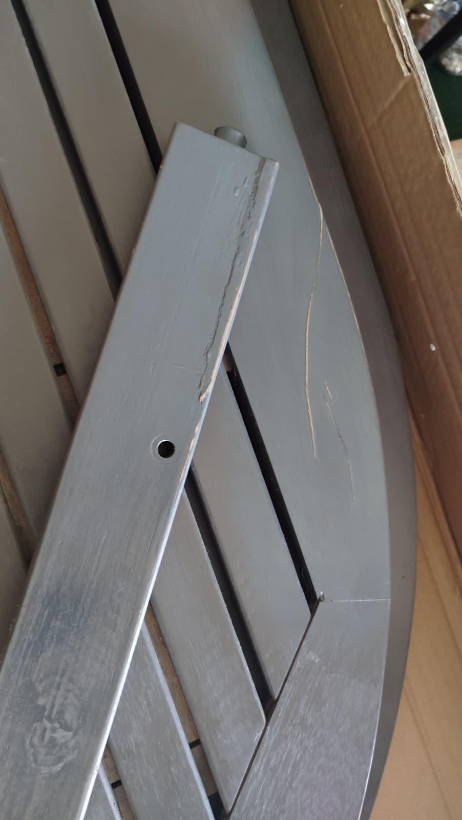 Masa de gradina extensibila, gri, lemn masiv de acacia