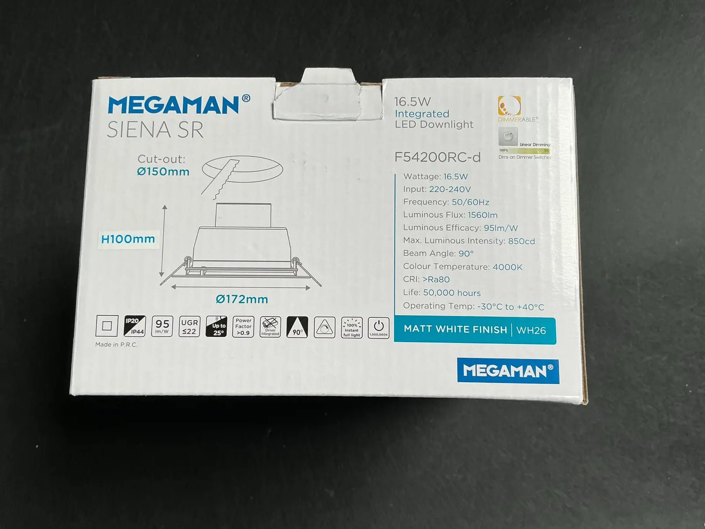 MEGAMAN® SIENA SR Downlight LED 16.5W – MM07647 (F54200RC-d)