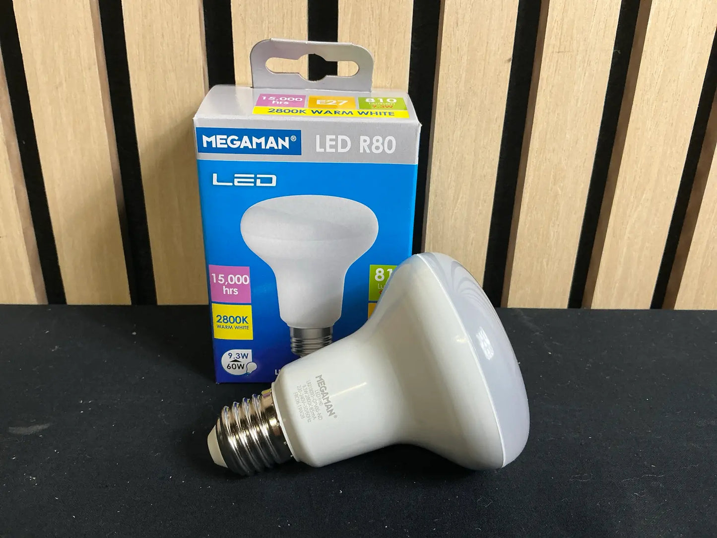 Bec LED MEGAMAN® R80 E27, 9.3W, 810 lumeni, 2800K Warm White – Premium