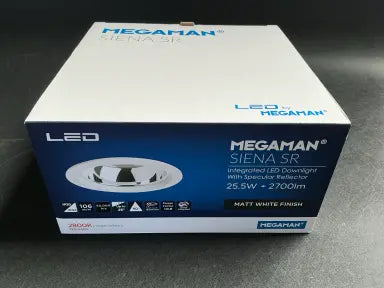 Spot LED Încastrabil MEGAMAN SIENA SR – 25.5W, 2700lm, 2800K, Alb Mat