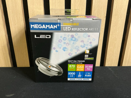 MEGAMAN® AR111 G53 LED Reflector – 12W, 4000K, Cool White