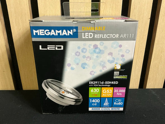 Reflector LED Premium Megaman AR111, 11W, G53, 4000K, Dimmable – Putere, Eleganță și Performanță Germană