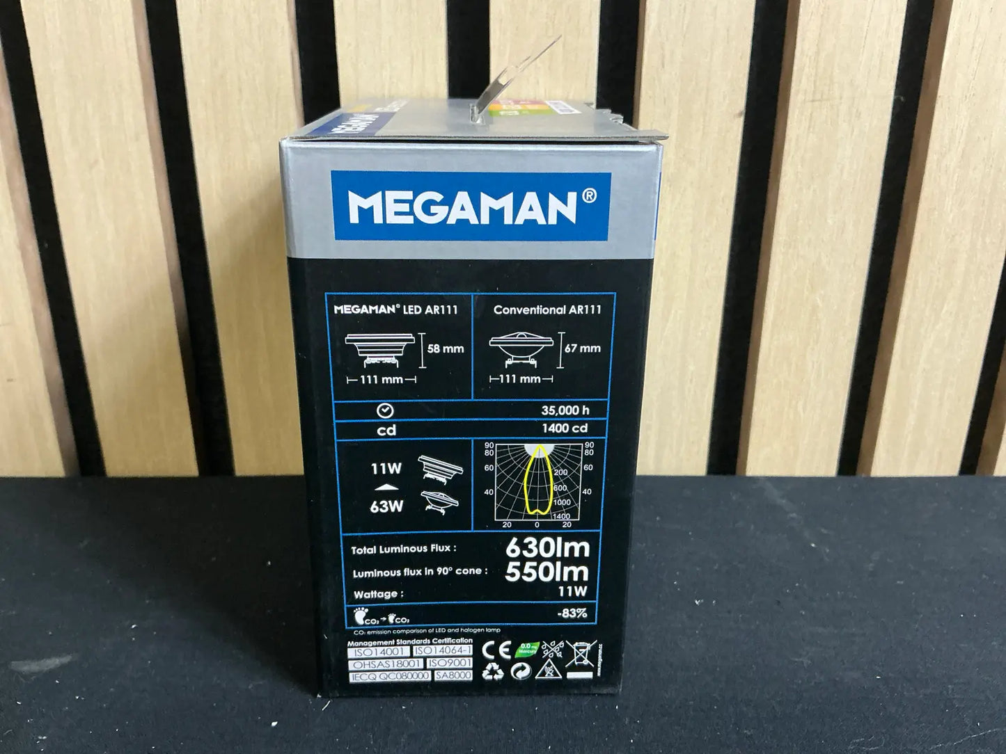 Reflector LED Premium Megaman AR111, 11W, G53, 4000K, Dimmable – Putere, Eleganță și Performanță Germană
