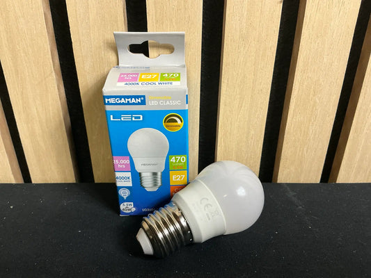 Bec LED Premium Megaman E27 - 5.5W, 470 Lumen, 4000K (Alb Rece)