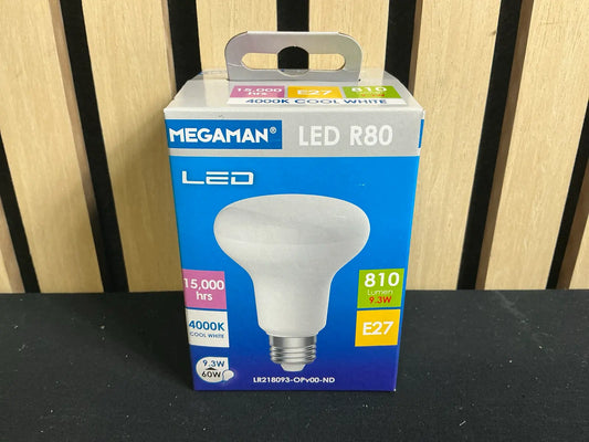 Bec LED MEGAMAN® R80 E27, 9.3W, 810 Lumeni, 4000K – Alb Rece