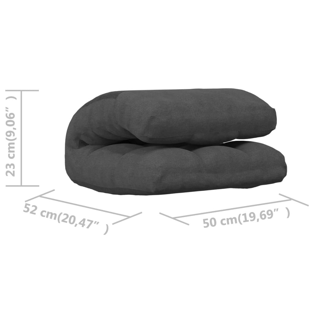 Scaun pliabil de podea, gri închis, textil