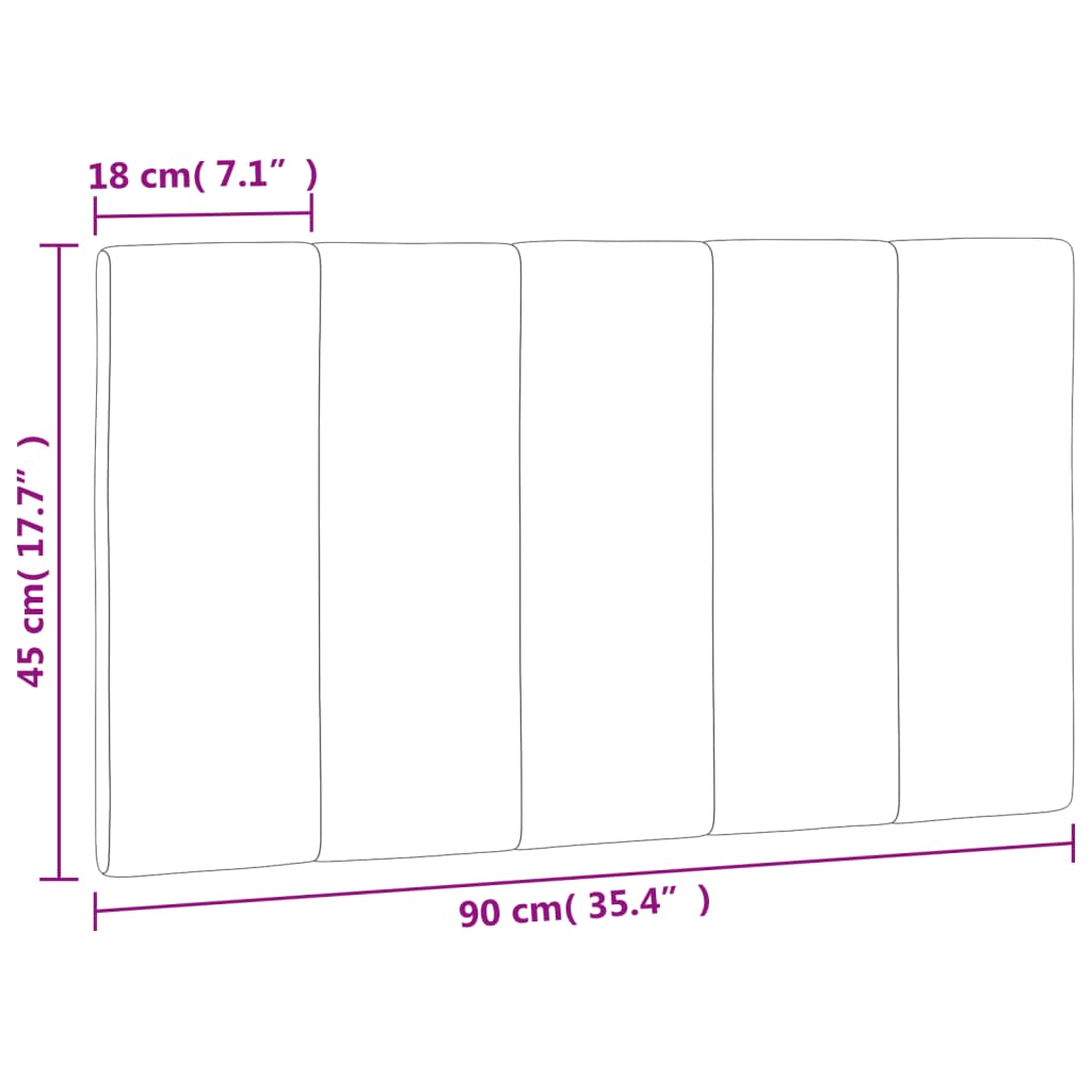 Pernă tăblie de pat, gri închis, 90 cm, catifea