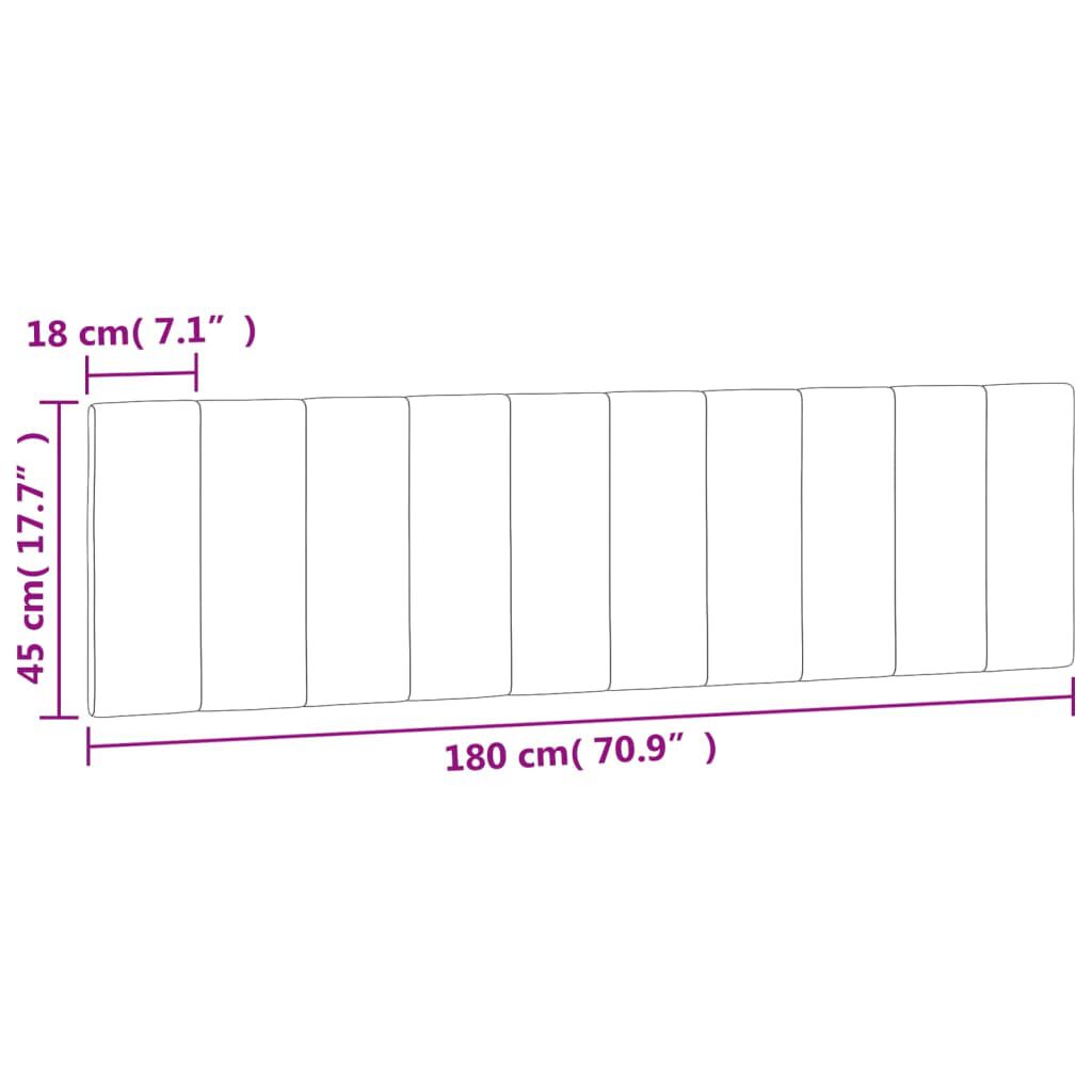 Pernă tăblie de pat, negru, 180 cm, catifea
