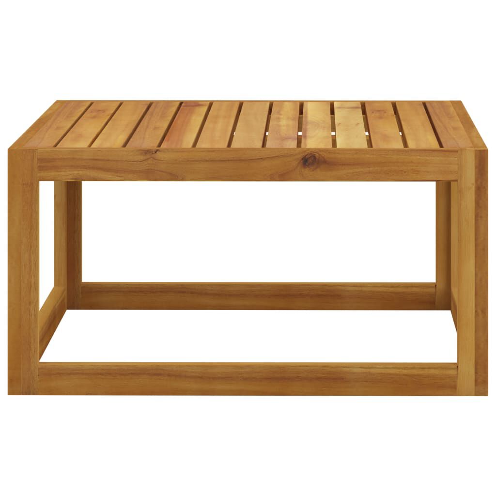 Set de 3 scaune de grădină din lemn natural
