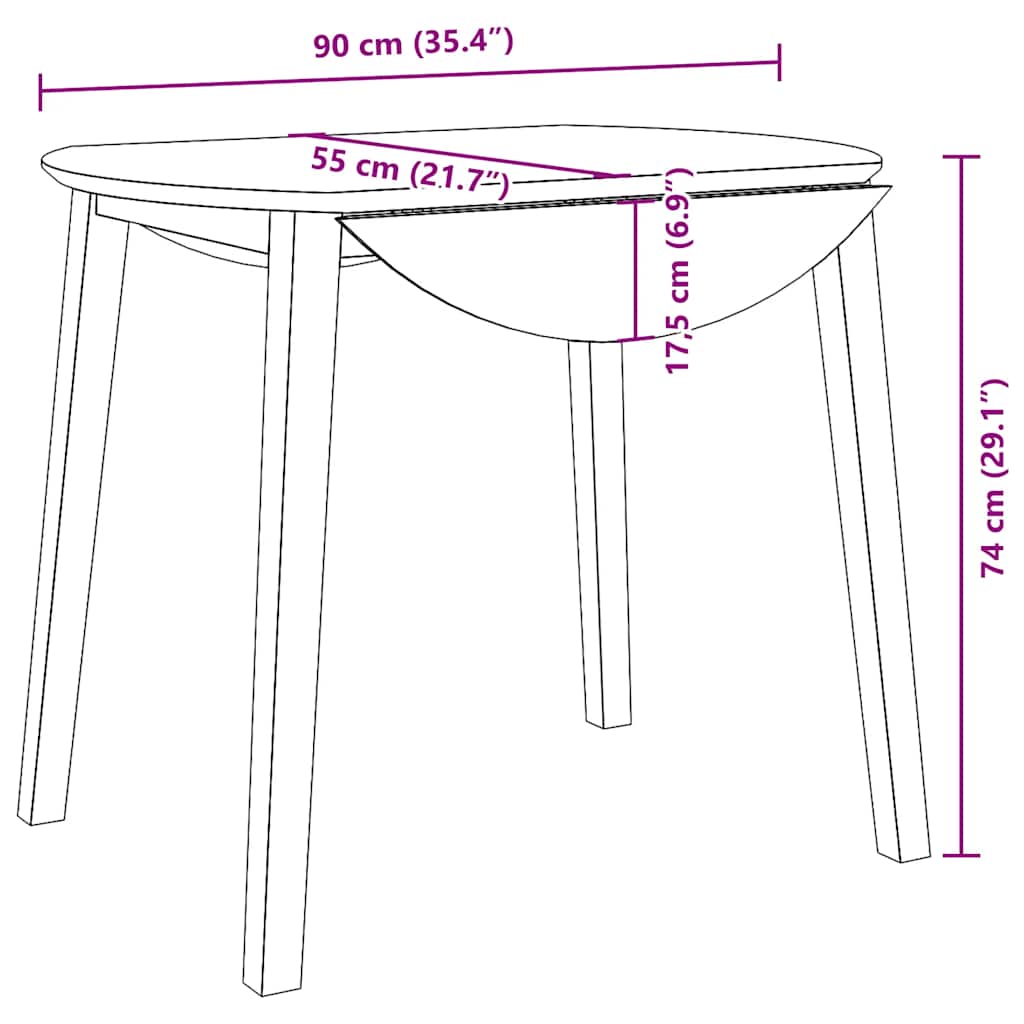 Masa de sufragerie alb din lemn masiv cauciuc