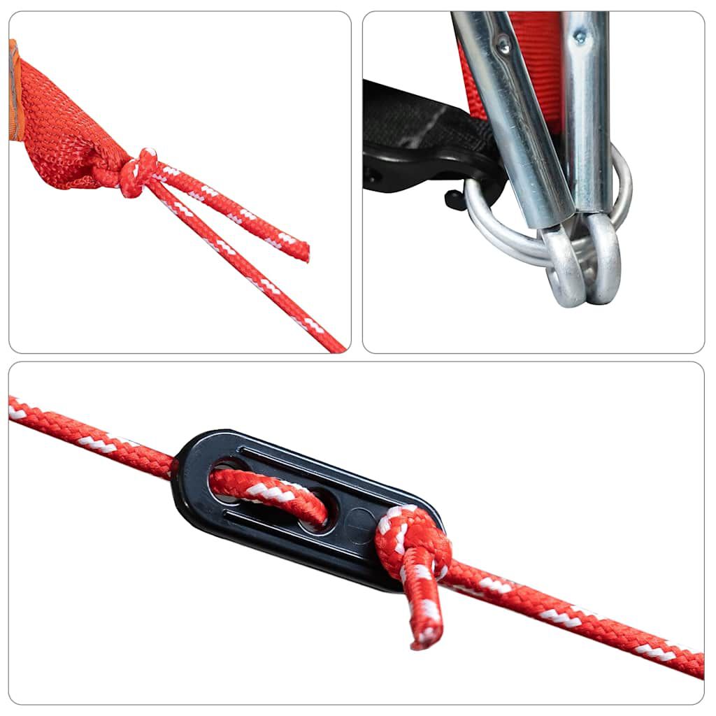 Cort camping tunel 2 persoane, alb, țesătură opacă, impermeabil