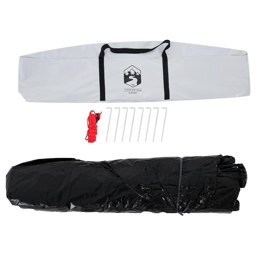 Cort camping tunel 2 persoane, alb, țesătură opacă, impermeabil