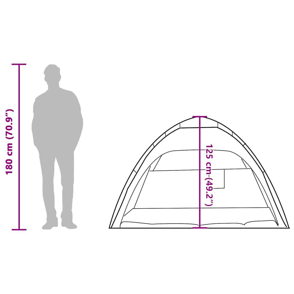 Cort camping 2 persoane albastru azur impermeabil setare rapidă