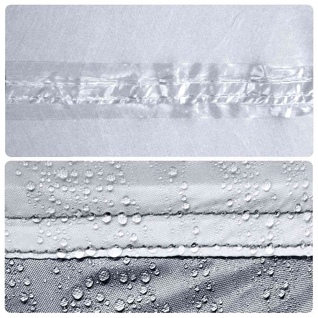 Cort camping tunel 2 persoane, alb, țesătură opacă, impermeabil