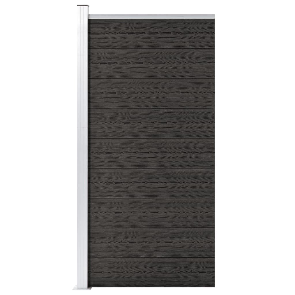 Panou de gard, gri, 95x186 cm, WPC