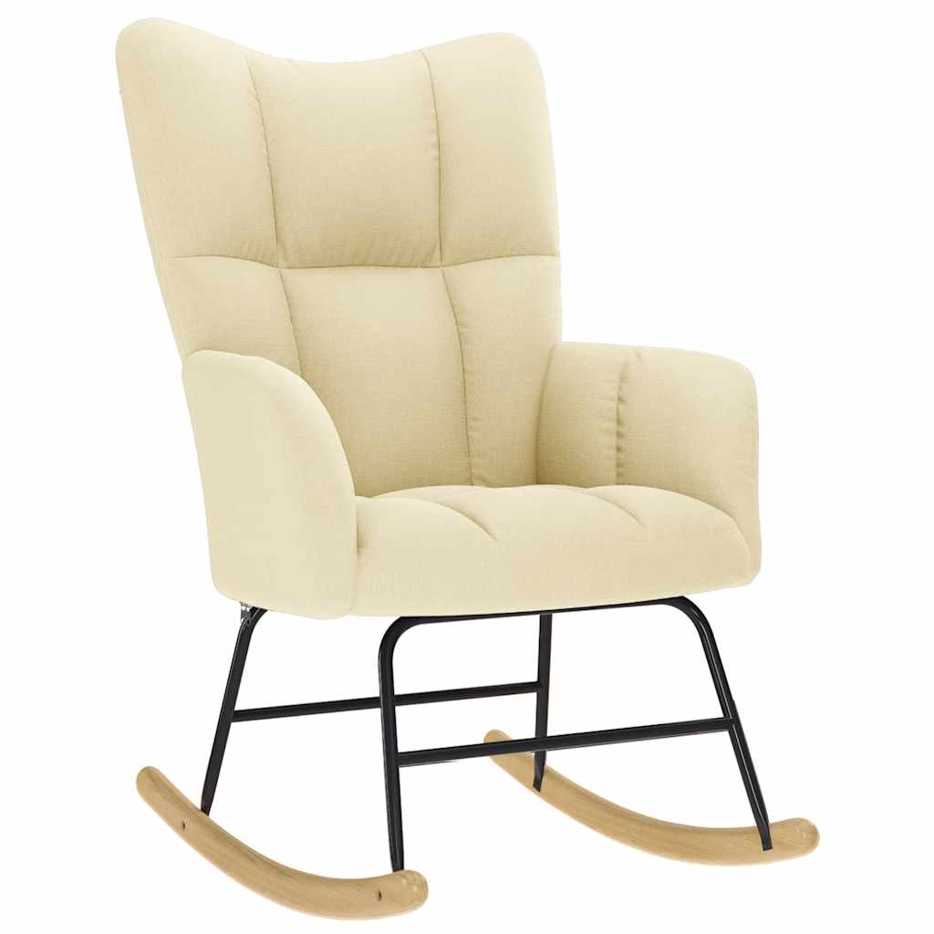 Scaun balansoar, crem, material textil