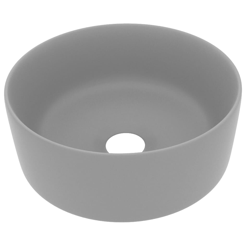 Chiuvetă baie lux gri deschis mat 40x15 cm ceramică rotund