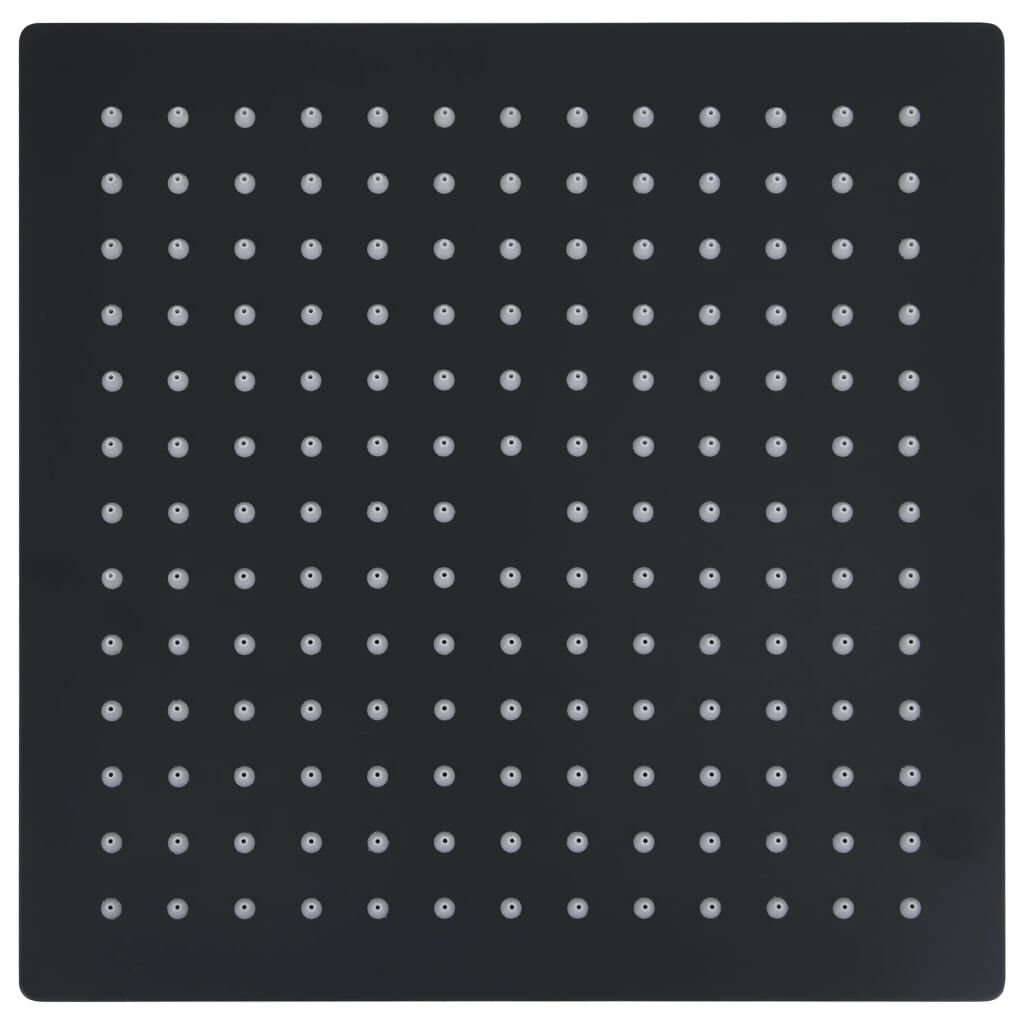 Cap de duș tip ploaie pătrat, negru, 30x30 cm, oțel inoxidabil