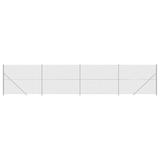 Gard de plasa de sarma , argintiu, 2,2x10 m