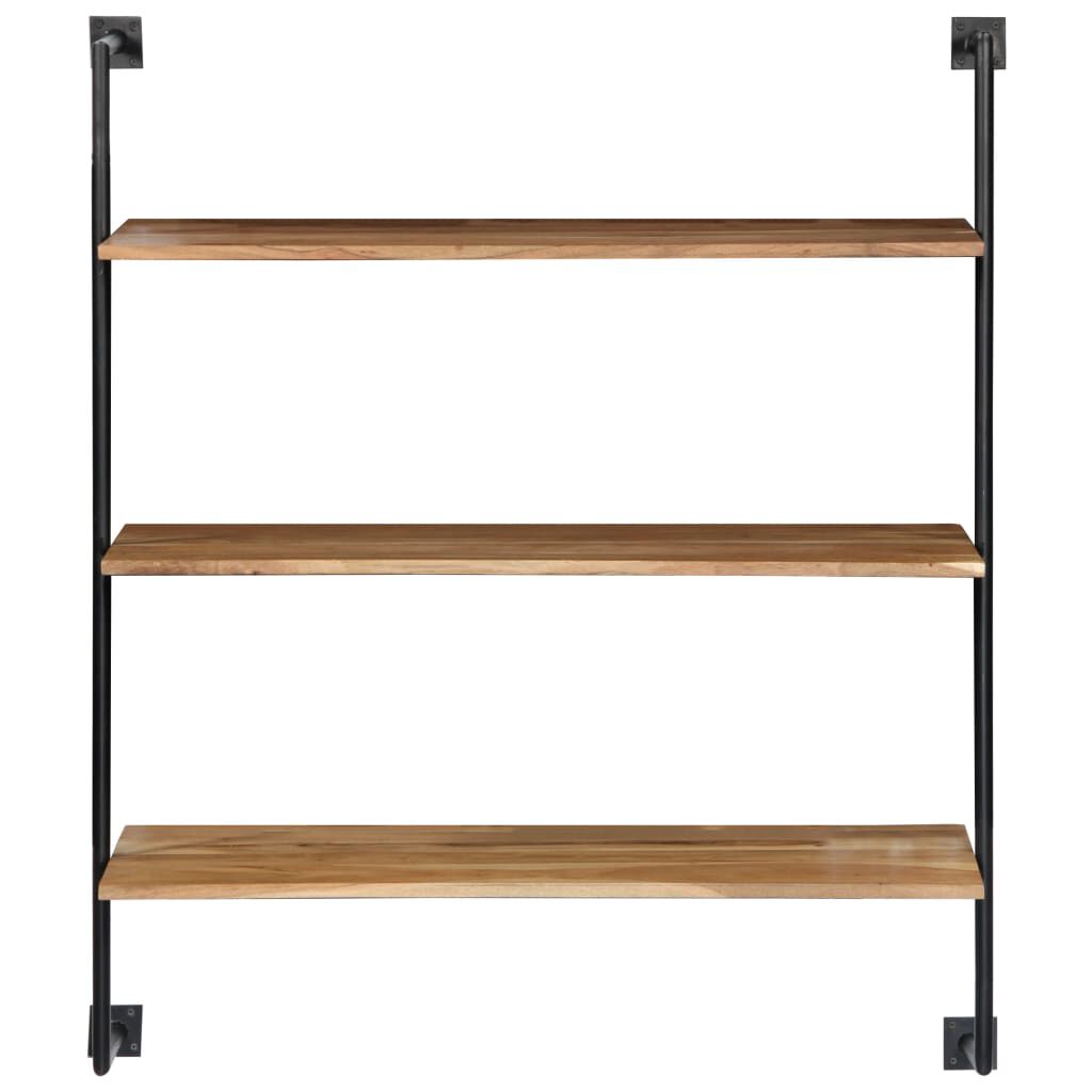Wall Shelf 37"x13.7"x44.4" Solid Acacia Wood