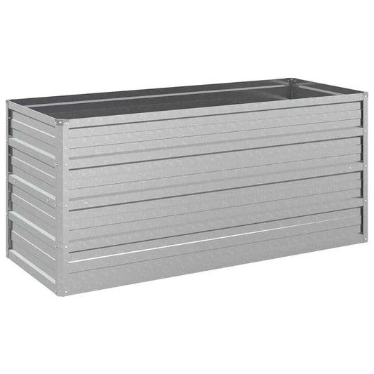 Strat înălțat de grădină argintiu 100x40x45 cm oțel galvanizat
