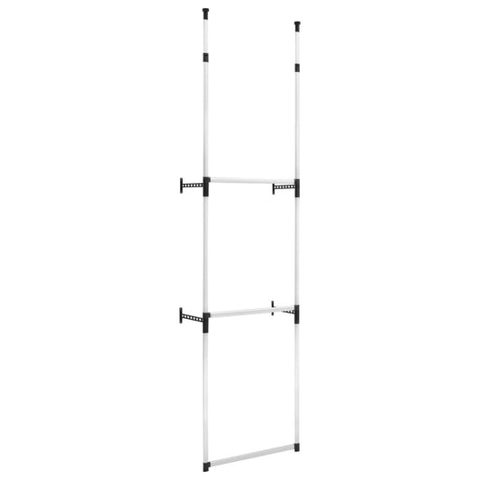 Sistem de garderobă telescopic, cu bare, aluminiu