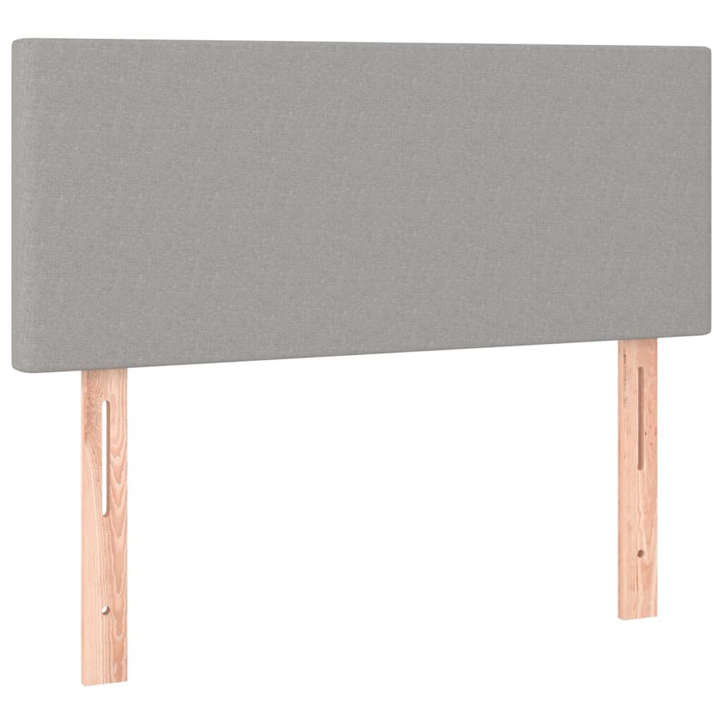 Tăblie de pat, gri deschis, 100x5x78/88 cm, textil