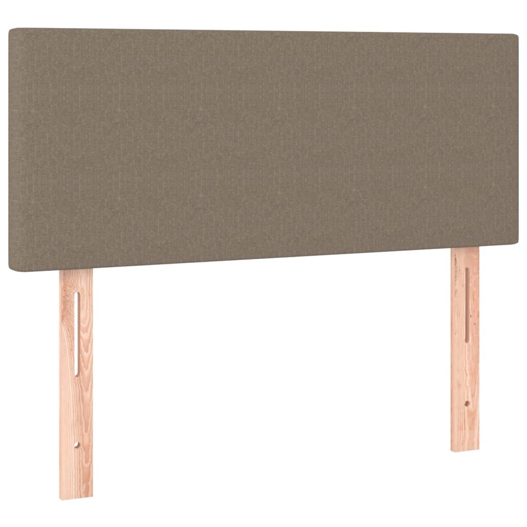 Tăblie de pat, gri taupe, 100x5x78/88 cm, textil