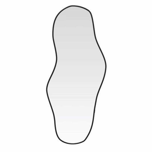 Oglindă de perete, negru, 100x45 cm