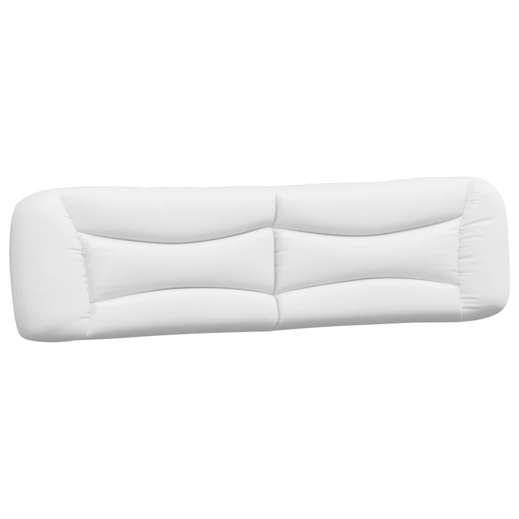 Pernă pentru tăblie pat, alb, 200 cm, piele artificială