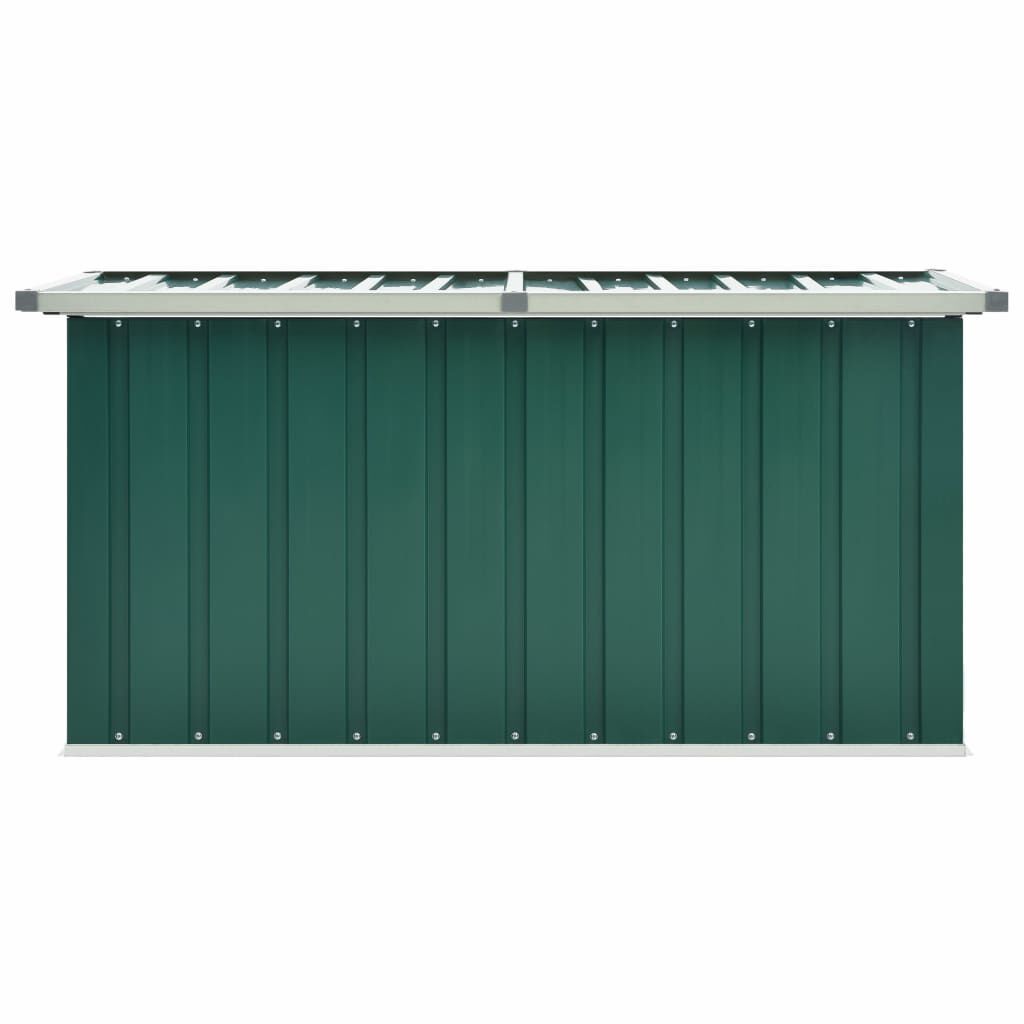 Ladă de depozitare pentru grădină, verde, 129 x 67 x 65 cm